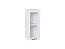 Шкаф верхний с 1-ой остекленной дверцей Барселона (716х300х324) Белый/Белый