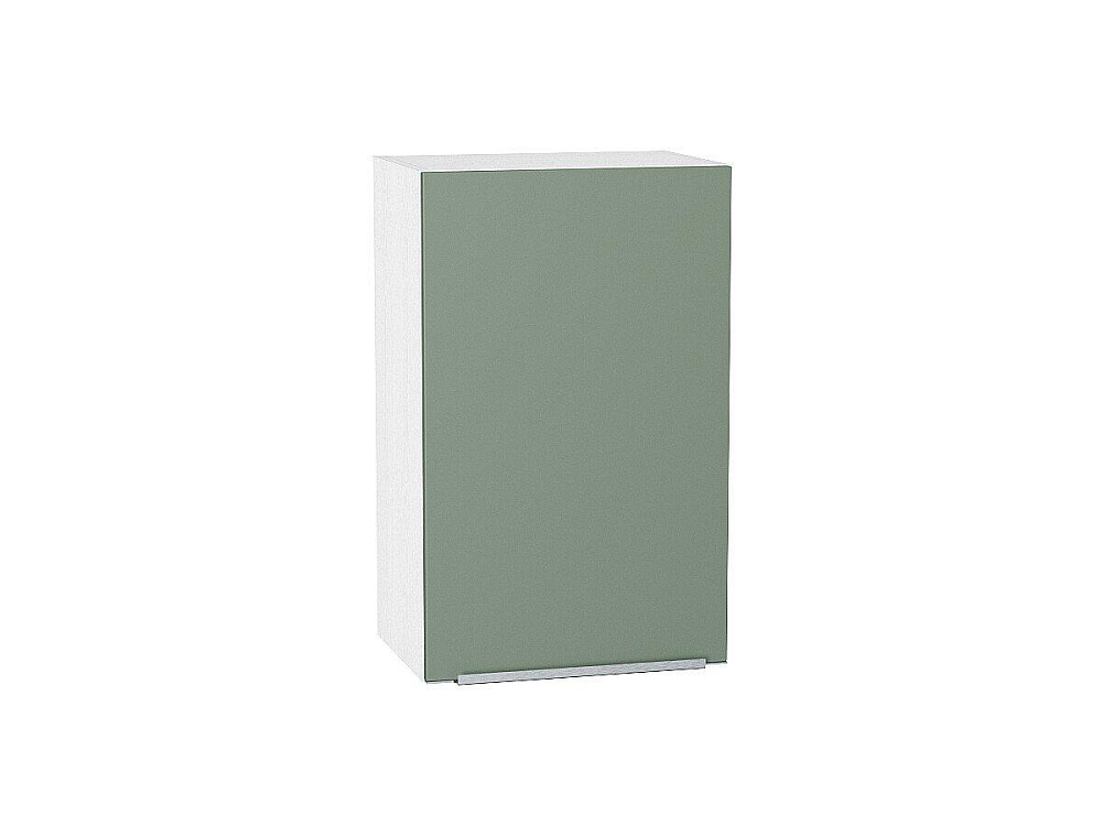 Шкаф верхний с 1-ой дверцей Фьюжн (716х450х320) Белый/silky mint