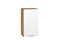 Шкаф верхний с 1-ой дверцей Валерия-М (716х400х318) Дуб Вотан/Белый металлик