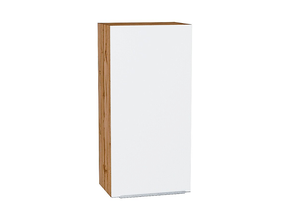 Шкаф верхний с 1-ой дверцей Фьюжн (920х450х320) Дуб Вотан/silky white