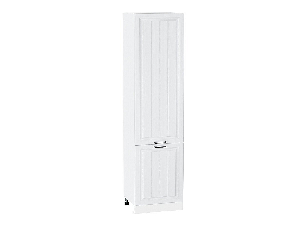 Шкаф пенал с 2-мя дверцами Прага 600Н (для верхних шкафов высотой 920) (2336х600) Белый/Белое дерево