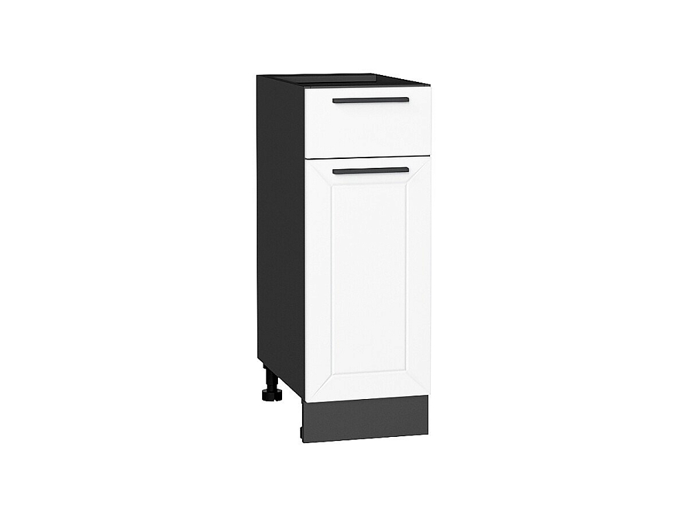 Шкаф нижний с 1-ой дверцей и ящиком Глетчер (816х300х478) graphite/Айленд Силк