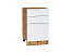 Шкаф нижний с 3-мя ящиками Фьюжн (816х500х480) Дуб Вотан/Silky White