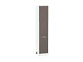 Шкаф пенал с 2-мя дверцами Терра 400 (для верхних шкафов высотой 720) (2132х400) Белый/Смоки Софт