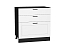 Шкаф нижний с 3-мя ящиками Лофт (816х800х480) Graphite/Super White