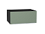 Шкаф верхний горизонтальный глубокий Фьюжн (358х800х576) Graphite/Silky Mint