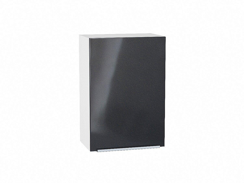 Шкаф верхний с 1-ой дверцей Фьюжн (716х500х320) Белый/anthracite