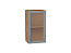 Шкаф верхний с 1-ой остекленной дверцей Сканди (716х400х320) Дуб Вотан/Grey Softwood