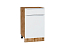 Шкаф нижний с 1-ой дверцей и ящиком Фьюжн (816х500х480) Дуб Вотан/Silky White
