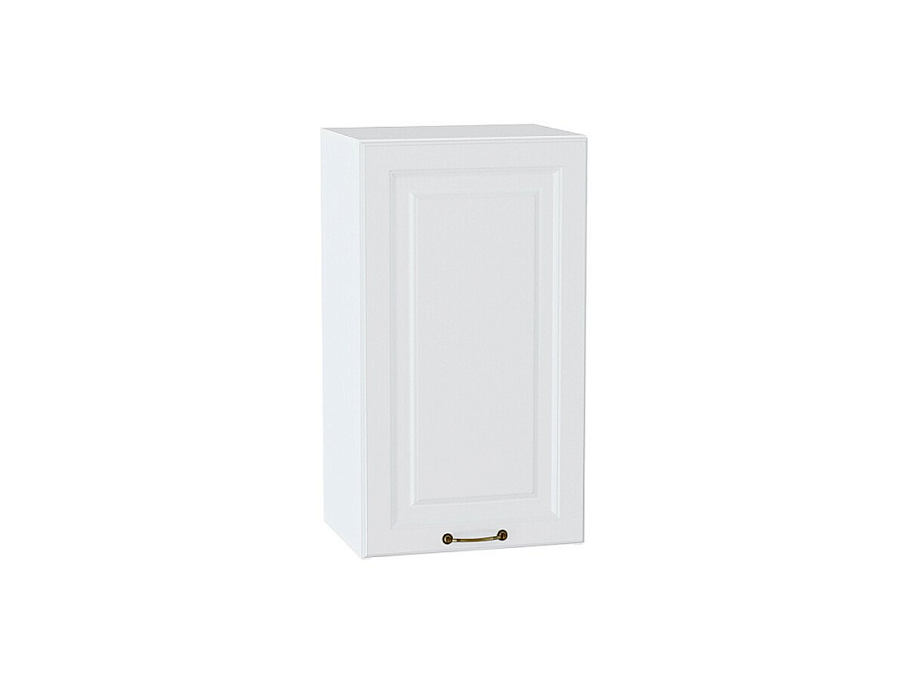Шкаф верхний с 1-ой дверцей Ницца (716х400х318) Белый/Белый