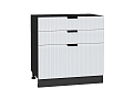 Шкаф нижний с 3-мя ящиками Евро Лайн (816х800х478) graphite/Белый