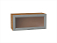 Шкаф верхний горизонтальный остекленный Сканди (358х800х320) Дуб Вотан/Grey Softwood