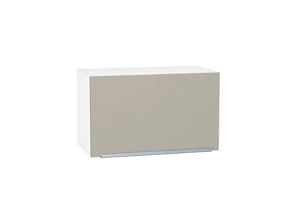 Шкаф верхний горизонтальный Фьюжн (358х600х320) Белый/silky grey