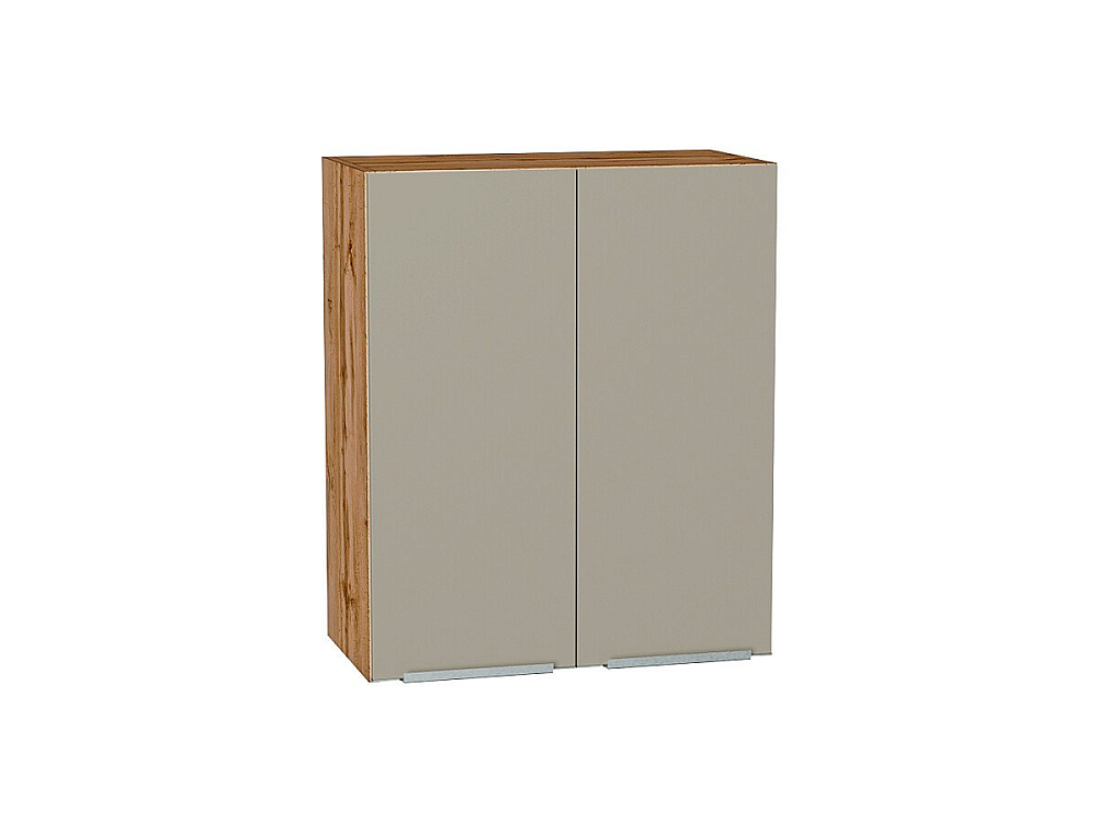 Шкаф верхний с 2-мя дверцами Фьюжн (716х600х320) Дуб Вотан/silky grey