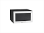 Шкаф верхний горизонтальный остекленный глубокий Сканди (358х600х576) Graphite/White Softwood