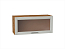 Шкаф верхний горизонтальный остекленный Сканди (358х800х320) Дуб Вотан/Cappuccino Softwood