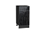 Шкаф нижний с 1-ой дверцей и ящиком Валерия-М (816х400х478) Graphite/Черный металлик дождь