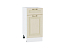 Шкаф нижний с 1-ой дверцей и ящиком Ницца (816х400х478) Белый/Дуб крем
