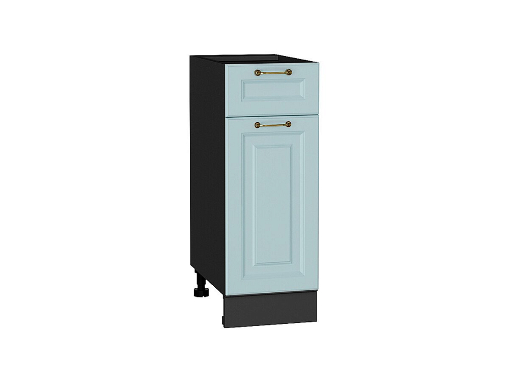 Шкаф нижний с 1-ой дверцей и ящиком Ницца (816х300х478) graphite/Голубой