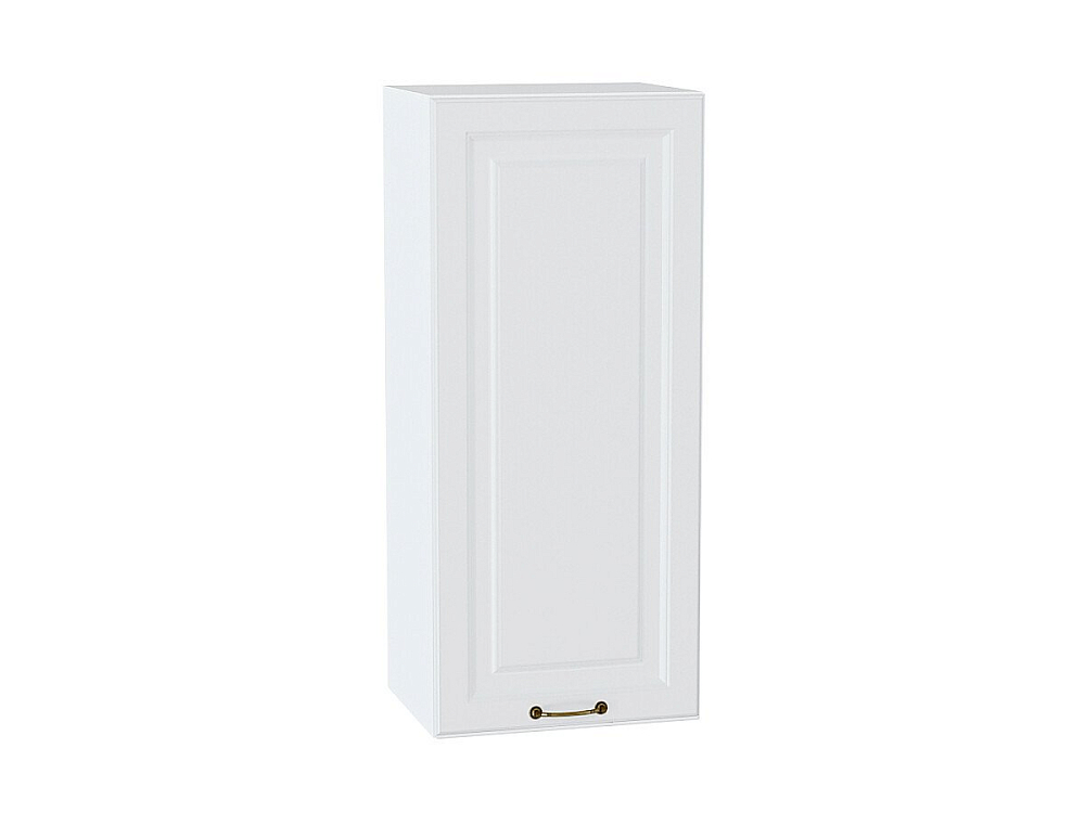 Шкаф верхний с 1-ой дверцей Ницца (920х400х318) Белый/Белый