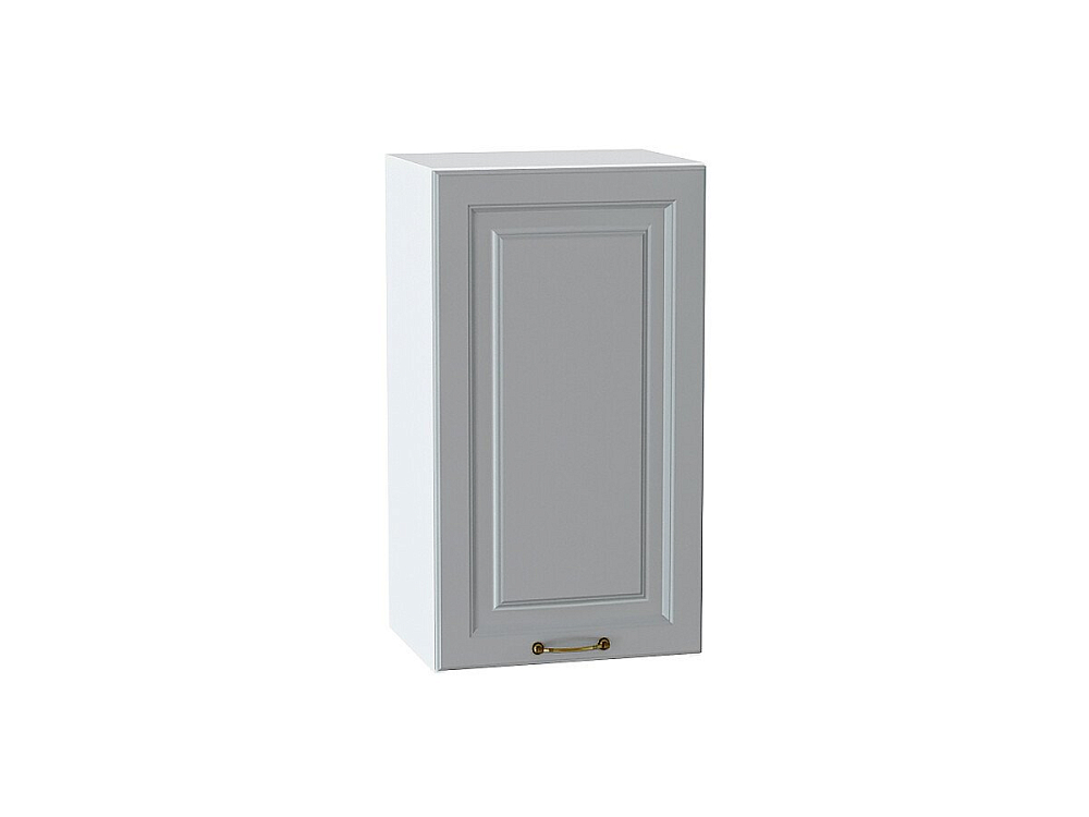 Шкаф верхний с 1-ой дверцей Ницца (716х400х318) Белый/Графит