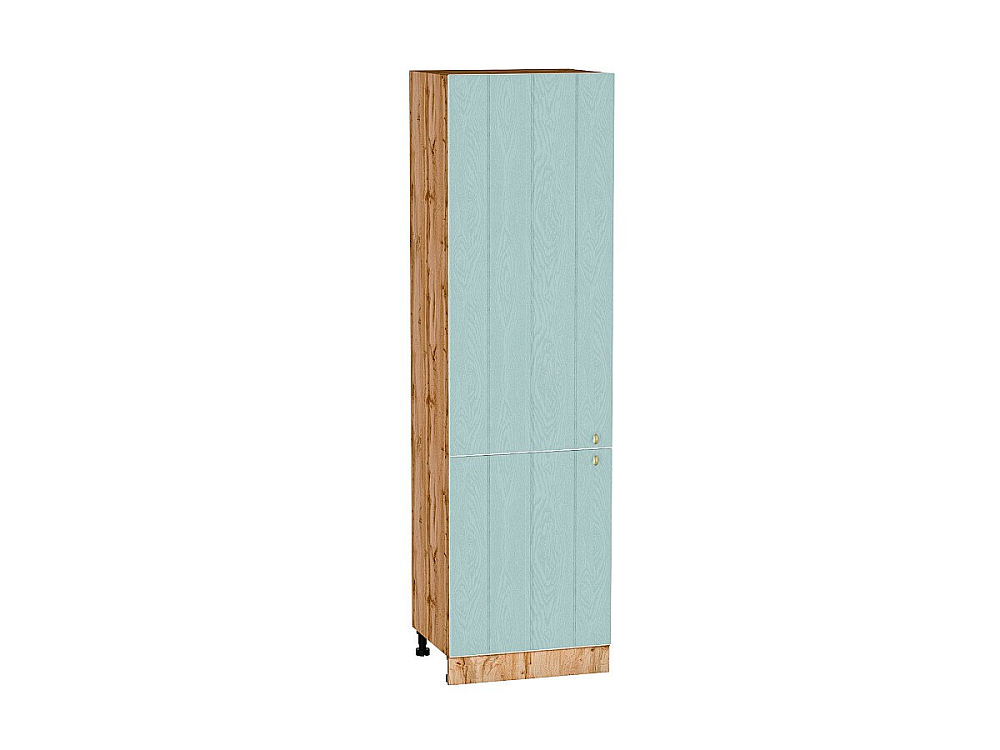 Шкаф пенал с 2-мя дверцами Прованс (2132х600х574) Дуб Вотан/Голубой