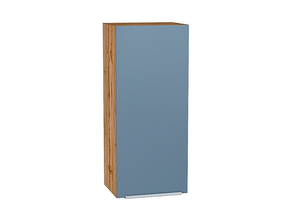 Шкаф верхний с 1-ой дверцей Фьюжн (920х400х320) Дуб Вотан/silky blue