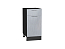 Шкаф нижний с 1-ой дверцей и ящиком Валерия-М (816х400х478) Graphite/Серый металлик дождь светлый