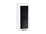 Шкаф верхний с 1-ой остекленной дверцей Глетчер (920х400х318) Белый/Айленд Силк