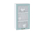 Шкаф верхний с 1-ой остекленной дверцей Ницца (920х500х318) Белый/Голубой
