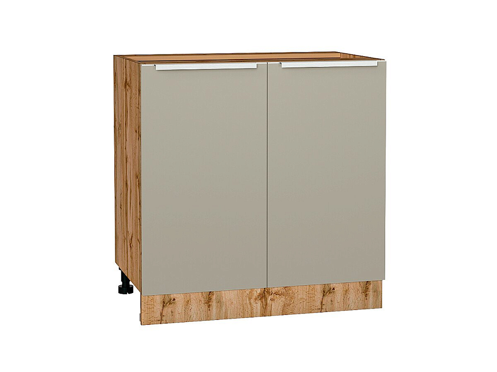 Шкаф нижний с 2-мя дверцами Фьюжн (816х800х480) Дуб Вотан/silky grey