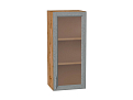 Шкаф верхний с 1-ой остекленной дверцей Сканди (920х400х320) Дуб Вотан/grey softwood