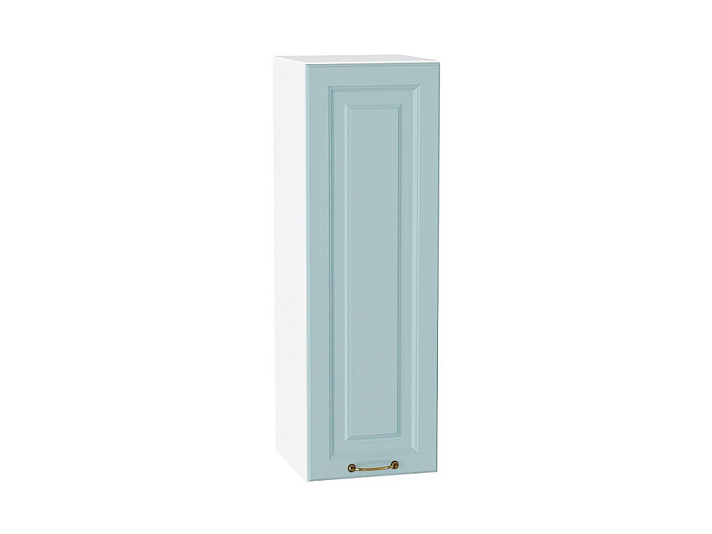 Шкаф верхний с 1-ой дверцей Ницца (920х300х318) Белый/Голубой