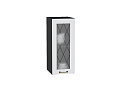 Шкаф верхний с 1-ой остекленной дверцей Ницца (716х300х318) graphite/Белый