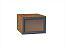 Шкаф верхний горизонтальный остекленный глубокий Сканди (358х500х576) Дуб Вотан/Graphite Softwood