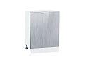 Шкаф нижний с 1-ой дверцей Валерия-М (816х600х478) Белый/Серый металлик дождь светлый