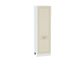 Шкаф пенал с 2-мя дверцами Ницца 600 (для верхних шкафов высотой 720) (2132х600) Белый/Дуб крем