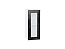 Шкаф верхний с 1-ой остекленной дверцей Валерия-М (716х300х318) Белый/Черный металлик дождь