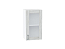 Шкаф верхний с 1-ой остекленной дверцей Лофт (716х400х320) Белый/Nordic Oak
