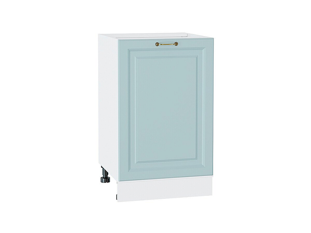 Шкаф нижний с 1-ой дверцей Ницца (816х500х478) Белый/Голубой