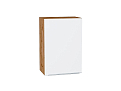 Шкаф верхний с 1-ой дверцей Фьюжн (716х500х320) Дуб Вотан/silky white