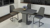 Обеденный стол Портофино 1300x800x750мм Серый/Стекло серое матовое LUX СМ(ТД)-105.02.11(1)