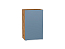 Шкаф верхний с 1-ой дверцей Фьюжн (716х450х320) Дуб Вотан/Silky Blue