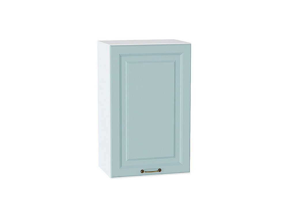 Шкаф верхний с 1-ой дверцей Ницца (716х450х318) Белый/Голубой