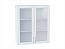 Шкаф верхний с 2-мя остекленными дверцами Сканди (920х800х320) Белый/White Softwood