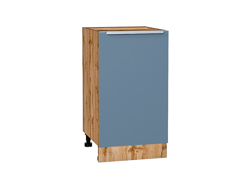 Шкаф нижний с 1-ой дверцей Фьюжн (816х450х480) Дуб Вотан/silky blue
