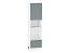 Шкаф пенал с 1-ой дверцей и ящиком под технику Сканди (2336х600х576) Белый/Grey Softwood