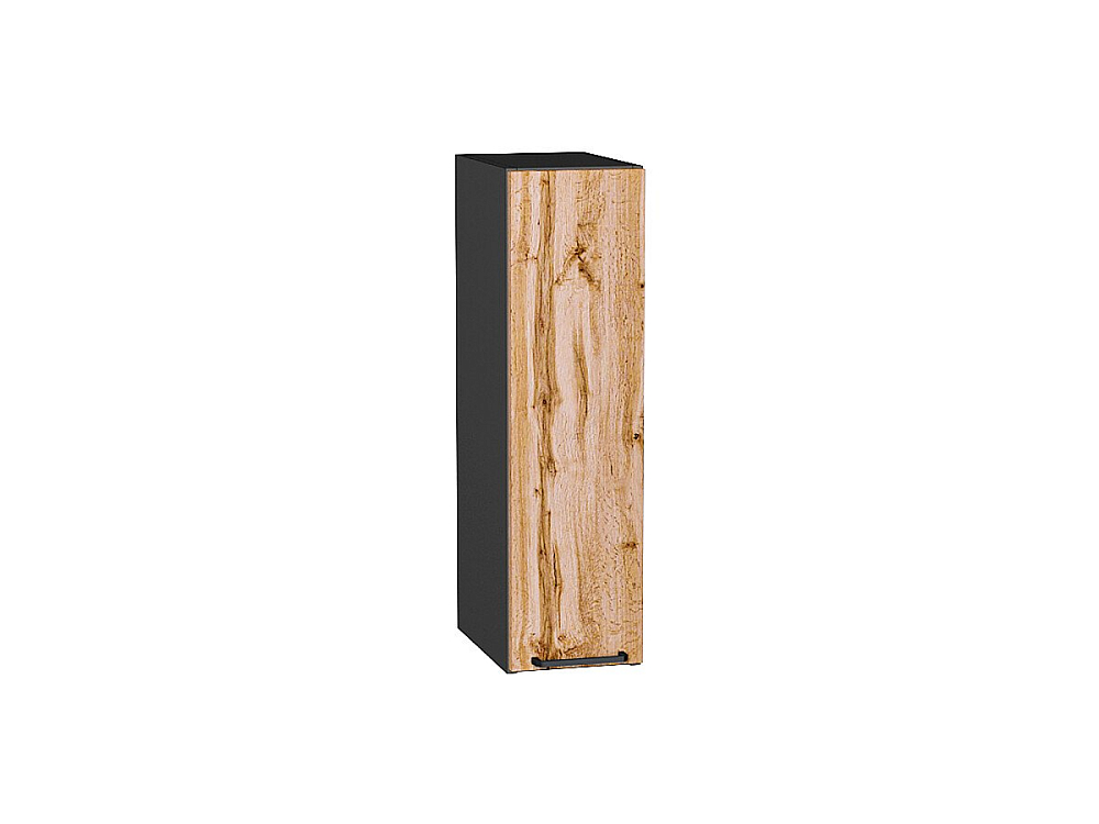 Шкаф верхний бутылочница Флэт (716х200х318) graphite/wotan oak 2s