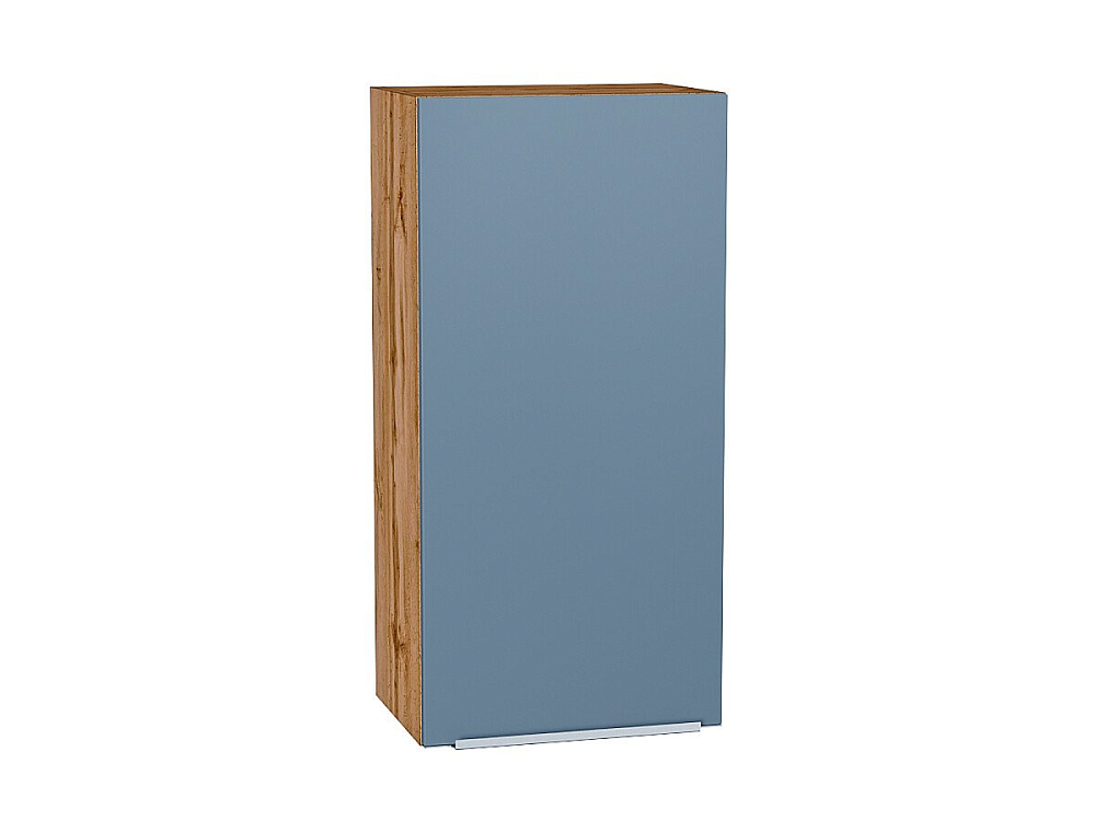 Шкаф верхний с 1-ой дверцей Фьюжн (920х450х320) Дуб Вотан/silky blue