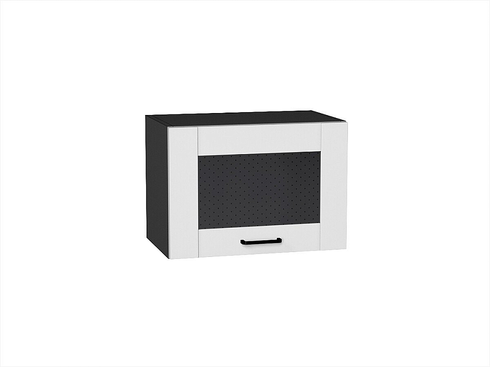 Шкаф верхний горизонтальный остекленный Лофт (358х500х320) graphite/super white